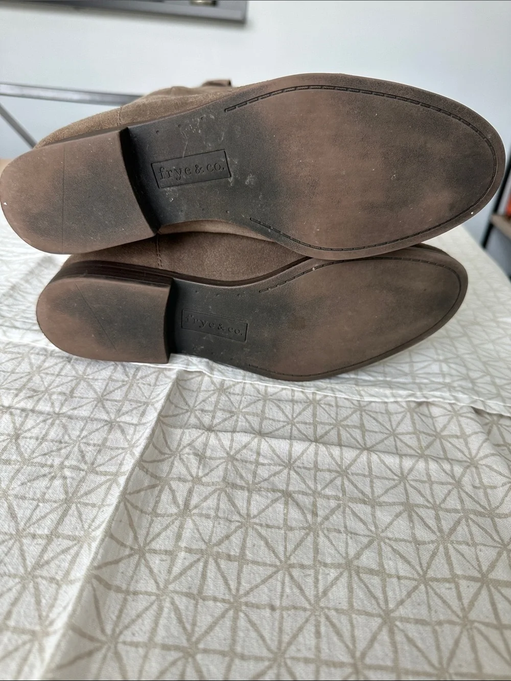 FRYE AND CO. Taupe Suede Knee-High Boots